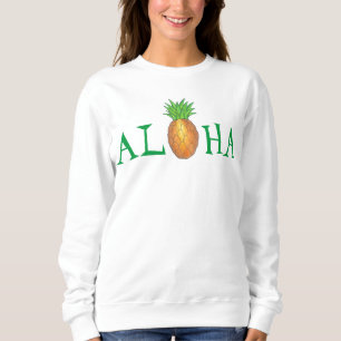 Sweatshirt Fruit d'ananas de l'île tropicale d'Hawaï ALOHA