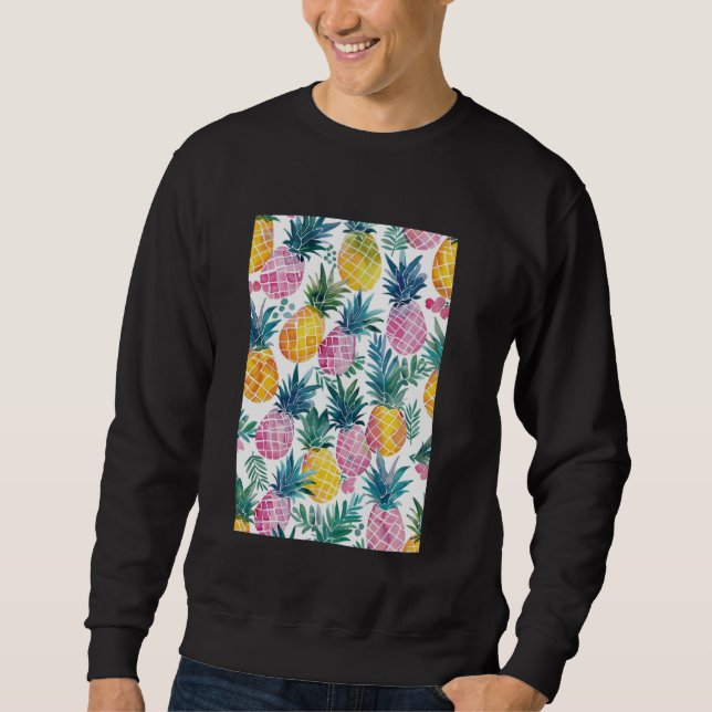 Sweatshirt Fruit d'ananas Motif vintage (Devant)