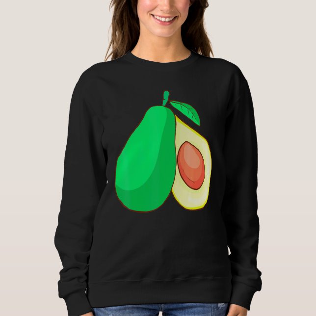 Sweatshirt Fruit d'avocat Nourriture Végétalien Végétarien (Devant)
