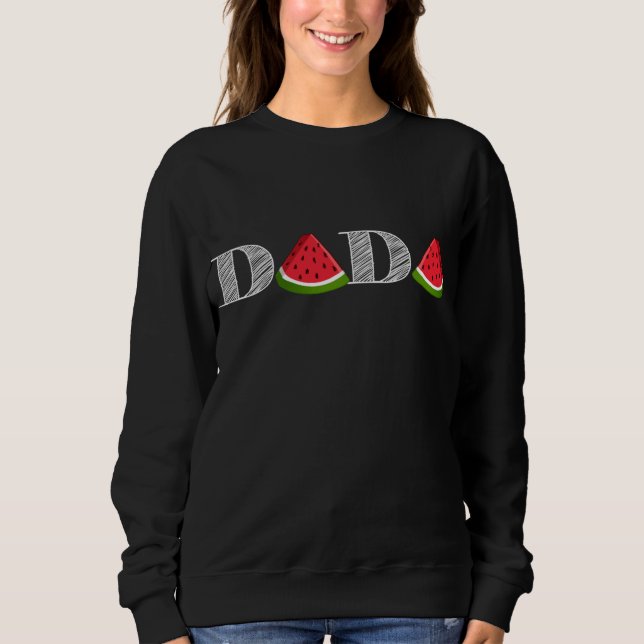 Sweatshirt Fruit d'été Dada Watermelon drôle Fruit d'été Gran (Devant)