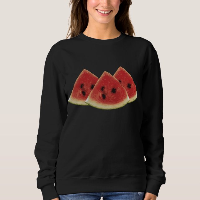 Sweatshirt Fruit d'été - Tranches de pastèque Vêtements cadea (Devant)