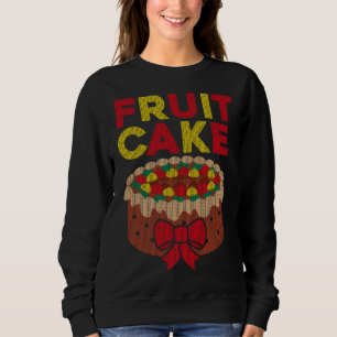 Sweatshirt Fruit Gâteau de Noël moche style