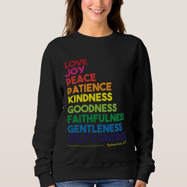 Sweatshirt Fruit of the Spirit Love Joy Peace Christian (Devant)