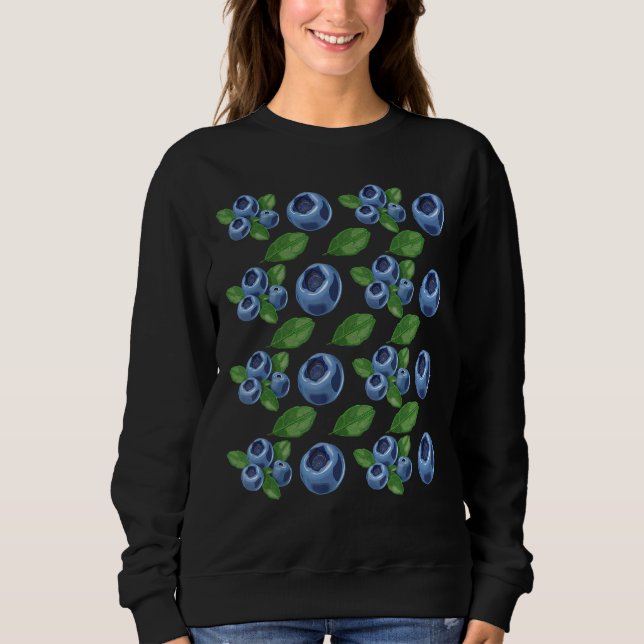 Sweatshirt Fruit Vegas Blueberry Motif Blueber fruité (Devant)