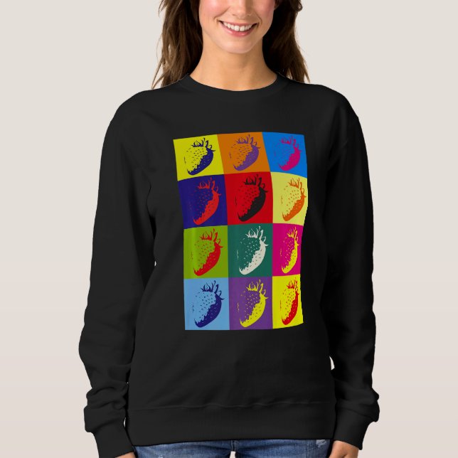 Sweatshirt Fruits d'été Alimentation de fraises Paille de pur (Devant)