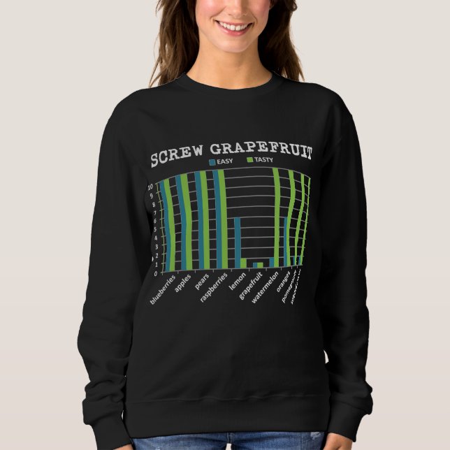 Sweatshirt Fruits d'été de pamplemousse drôle Régime alimenta (Devant)