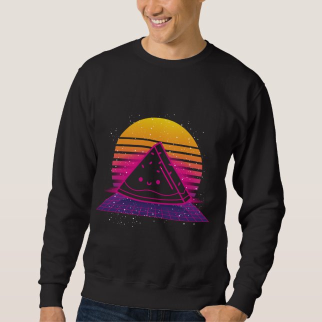 Sweatshirt Fruits d'été tropicaux 80s Retro Synthwave Sunset  (Devant)