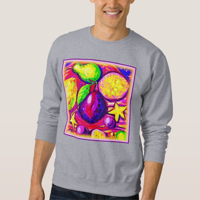 Sweatshirt Fruits et étoiles vibrants. Commandez dès maintena (Devant)