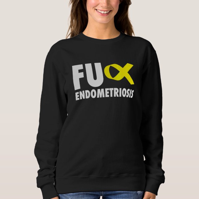 Sweatshirt Fu Endometriose Ruban jaune - Endometriose (Devant)