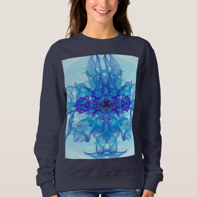 Sweatshirt FUMÉE BLEUE - Art Fractal - (Devant)