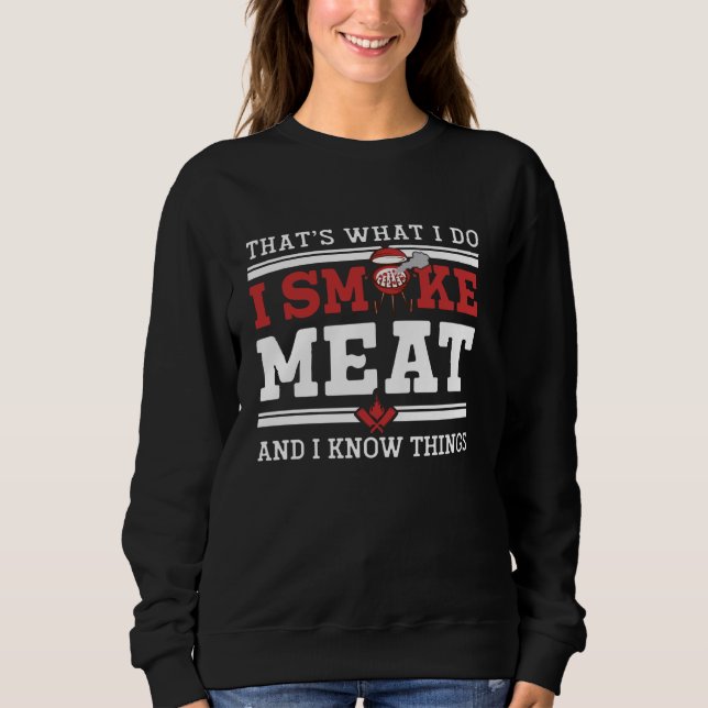 Sweatshirt Fumer Fumer Viande BBQ Fumer Gril (Devant)