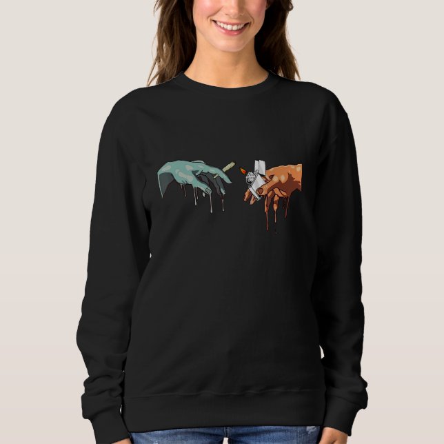 Sweatshirt Fumer les mauvaises herbes plus légères Bufs de ma (Devant)