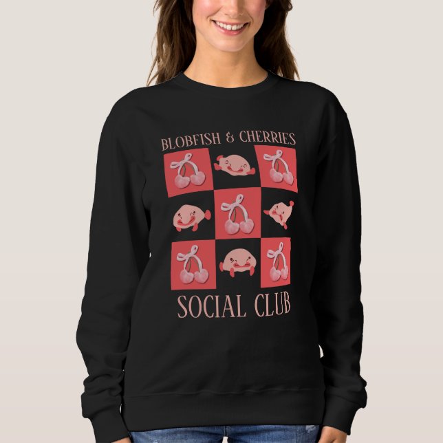 Sweatshirt Fun BLOBFISH CHERRIES SOCIAL CLUB Texte personnali (Devant)