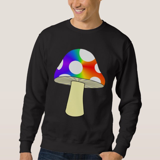 SWEATSHIRT FUN MUSHROOM TEE NATURE COLORFUL MUSHROOM RAINBOW  (Devant)