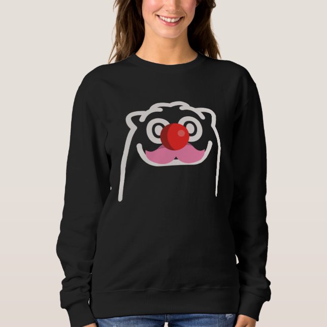 Sweatshirt Fun Party Red Faced Clown Nose (Devant)