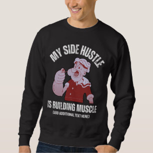 Sweatshirt Fun POPEYE Mon côté Hustle construit Muscle Gym
