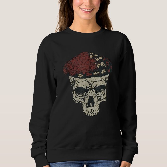 Sweatshirt Fungus Magic Psilocybin Mushrooms Skull Face Hippi (Devant)