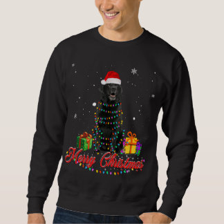 Sweatshirt Funky Black Lab Chien Noël Père Noël Christmas Lig