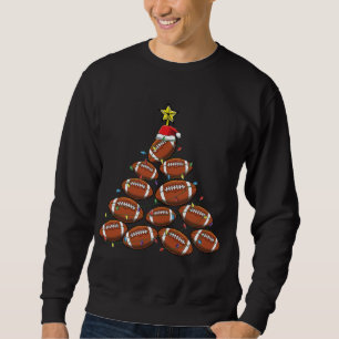 Sweatshirt Funky Football Player Team Christmas Tree