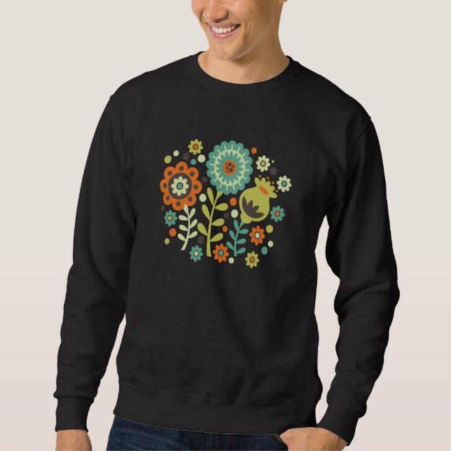 Sweatshirt Funky Modern Graphic Floral (Devant)