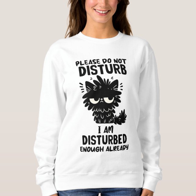 Sweatshirt Funky sarcasme chat art mot (Devant)