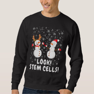 Sweatshirt Funky Stem Cell Snowman Science de Noël