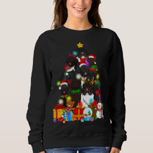 Sweatshirt Funky Terre-Neuve Noël Arbre Lumières Chien
