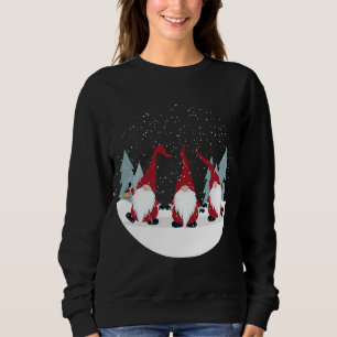 Sweatshirt Funny 3 Gnomes nordiques hiver Noël suédois Coupe