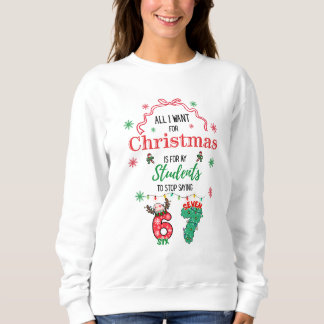 Sweatshirt Funny 6-7 funny teacher Christmas Hoodie