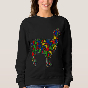 Sweatshirt Funny Alpaca Animaux Puzzle Pièces Autisme Prix