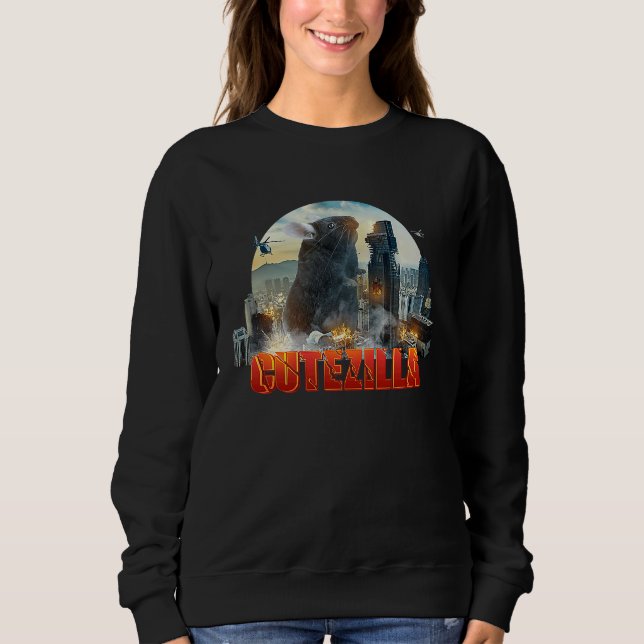 Sweatshirt Funny and cute chinchilla baby is wild at Christma (Devant)