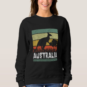 Sweatshirt Funny Australia Day Funny Australian Kangaroo Vint