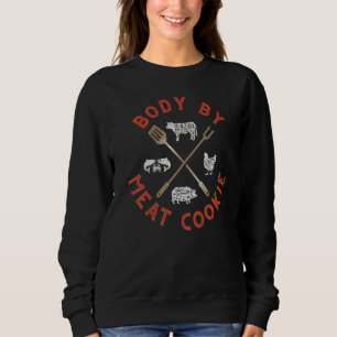 Sweatshirt Funny Barbecue Grillant Corps Par Viande Cookie