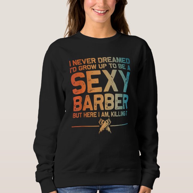 Sweatshirt Funny Barbershop (Devant)