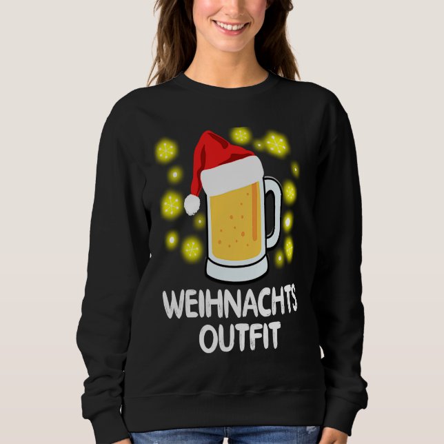 Sweatshirt Funny beer Christmas outfit men's motif Christmas  (Devant)