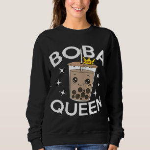Sweatshirt Funny Boba Tea Bubble Boba Queen Cadeau