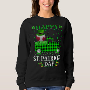 Sweatshirt Funny Buffalo Plaid Green Truck Handball St. Patri