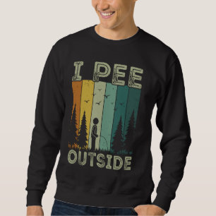 Sweatshirt Funny Camping Vintage Retro I Pee Extérieur