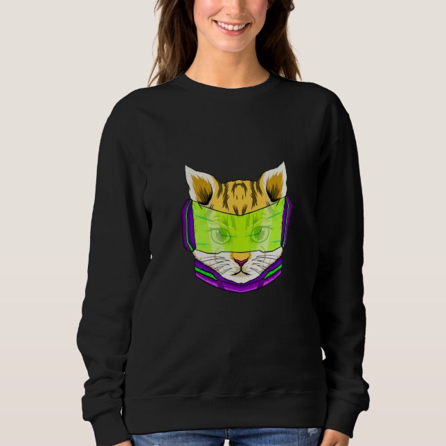 Sweatshirt Funny Cat Memes Cute Stylish Cat Pets Lovers (Devant)