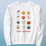 Sweatshirt Funny Cat Meowy Noël<br><div class="desc">Un tas de chats mignons et amusants en vacances d'hiver casquettes et accessoires pour vous faire sourire. Art original de Nic Squirrell. Modifiez le texte pour customiser.</div>