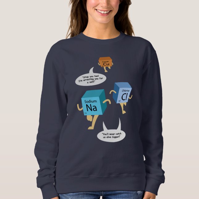 Sweatshirt Funny Chimie Jeu de table périodique (Devant)
