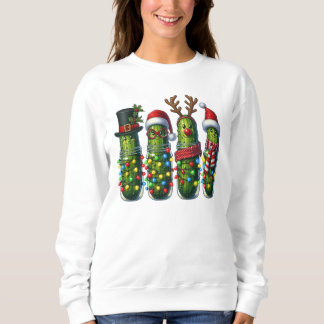 Sweatshirt Funny Christmas Pickle 