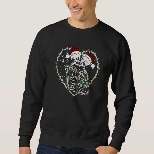 Sweatshirt Funny Christmas Skeleton Couple, The Lovers Tarot  (Devant)