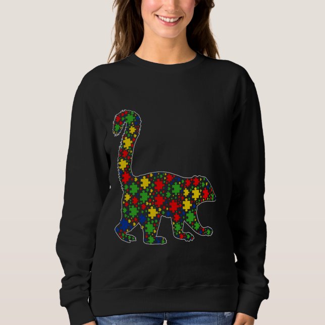 Sweatshirt Funny Coati Animaux Puzzle Pièces Sensibilisation  (Devant)