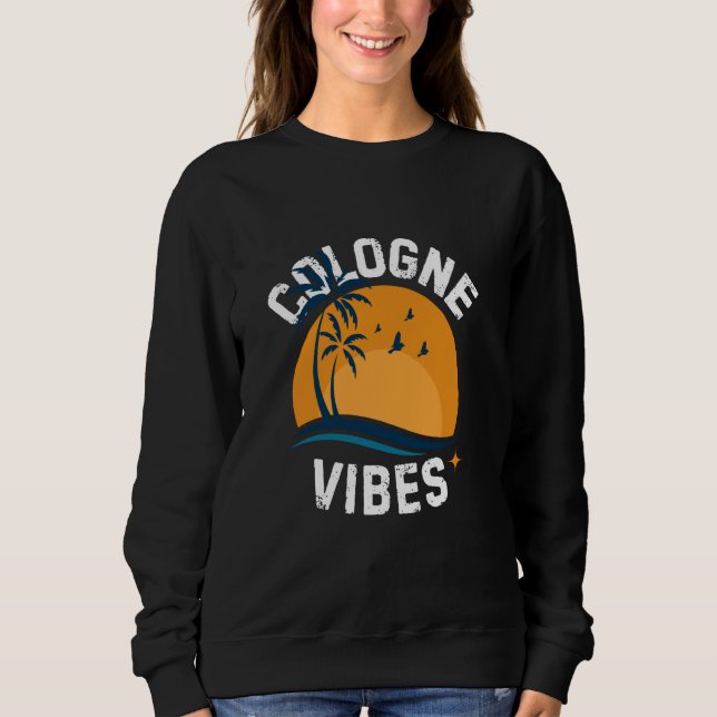 Sweatshirt Funny Cologne Tropical Paradise Retro Sunset Köln (Devant)