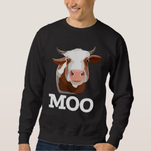 Sweatshirt Funny Cow Moo Humour animal de ferme