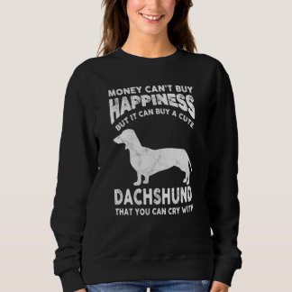 Sweatshirt Funny Dachshund Argent Bonheur Animal Chien Plaisa