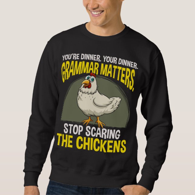 Sweatshirt Funny Enseignant de la Grammar Humour d'élevage du (Devant)