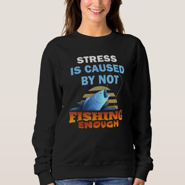 Sweatshirt Funny Fishing Design Bass Fly Fishing Lovers (Devant)