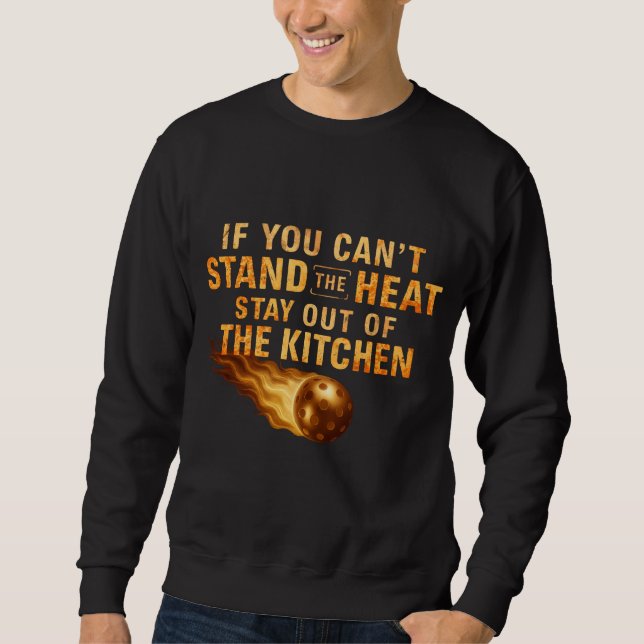 Sweatshirt Funny Flaming Pickleball Kitchen Graphic Dink Life (Devant)